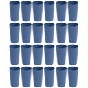 Ver imagem 1 de Conjunto 24 Copos Altos de Plástico 500ml Azul Madrugada Refeitório Escolar Lanche Crippa