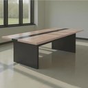 Ver imagem 3 de Mesa Reunião Escritório 6 Lugares 2,40m Premium Nogueira
