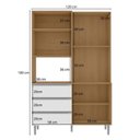 Ver imagem 3 de Armário para Cozinha Kit Livia 120 Cm Amendoa com Branco - Ajl