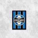 Ver imagem 1 de Quadro Escudo Grêmio 24x18cm - com vidro:Madeira preta