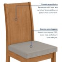 Ver mais imagens de Conjunto Sala de Jantar 4 Lugares Retangular Tampo MDF 120cm Mesa e Cadeiras Athenas Cinza Amêndoa Clean/Capuccino