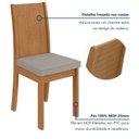Ver imagem 7 de Conjunto Sala de Jantar 4 Lugares Retangular Tampo MDF 120cm Mesa e Cadeiras Athenas Cinza Amêndoa Clean/Capuccino