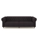 Ver imagem 6 de Conjunto de Sofá Sala de Estar Stanford Chesterfield 2 e 3 Lugares 200cm/260cm Pés Madeira Couro Bor
