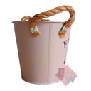 Ver imagem 3 de Vaso Cachepot / Balde de Alumínio:Rosa