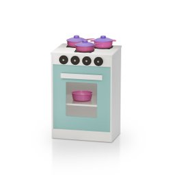 Mini Cozinha Infantil de Madeira Grande Completa:menta - 4