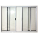 Ver imagem 2 de Janela de Alumínio Abertura Central 4 Folhas sem Grade 120x150cm Branco Allo Esquadrias