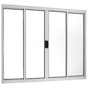 Ver imagem 1 de Janela de Alumínio Abertura Central 4 Folhas sem Grade 120x150cm Branco Allo Esquadrias