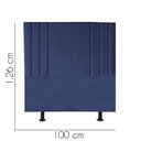 Ver imagem 3 de Cabeceira Estofada Grécia 100CM Solteiro Suede Azul Marinho - D A DECOR