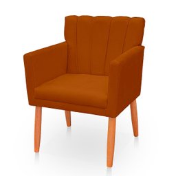 Poltrona Cadeira para Sala Elegante Confortável e Reforçada Carol Suede - 4