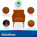 Ver imagem 3 de Poltrona Cadeira para Sala Elegante Confortável e Reforçada Carol Suede
