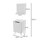 Ver imagem 2 de Armário de Banheiro 45cm 1 Porta com Espelho BN3691 Branco - Tecno Mobili