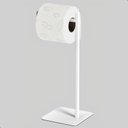 Ver imagem 1 de Porta Papel Higiênico de Chão Branco Suporte para Papel Nice