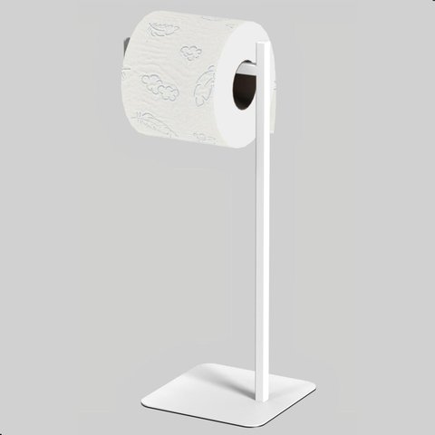 Porta Papel Higiênico de Chão Branco Suporte para Papel Nice