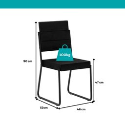 Conjunto Sala de Jantar com Mesa e 6 Cadeiras Fenix Carraro - 9