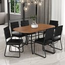 Ver imagem 1 de Conjunto Sala de Jantar com Mesa e 6 Cadeiras Fenix Carraro