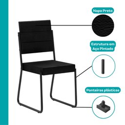 Conjunto Sala de Jantar com Mesa e 6 Cadeiras Fenix Carraro - 8