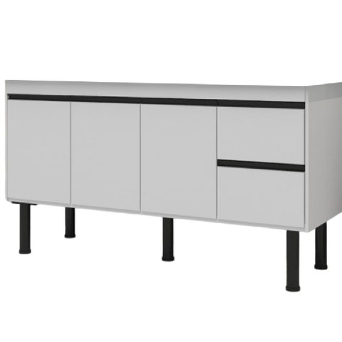 Gabinete Madeira Color 1,94metros Branco/branco - 290 - Primatto Gabinete Madeira Color 1,94m Branco