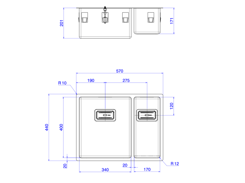 Cuba De Cozinha Deca Wish CC.610.55.DUO.INX - 2