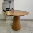 Ver imagem 2 de Mesa de Jantar Redonda Amadeirada Base Cone 1,40cm