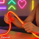Ver imagem 2 de Kit Fita Neon 12v Flexível Silicone Ip65 5 Metros + Fonte 5a Cores:vermelho