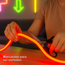 Ver imagem 4 de Kit Fita Neon 12v Flexível Silicone Ip65 5 Metros + Fonte 5a Cores:vermelho