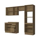 Ver imagem 5 de Armário de Cozinha Completa Torre Quente 100% Mdf 270cm Nogueira Celeste Kappesberg