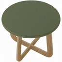 Ver mais imagens de Mesa de Centro para Sala de Estar Redonda 58cm Pés Orgânico Yasmin A05 Menta Carvalho - Lyam Decor