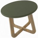 Ver imagem 7 de Mesa de Centro para Sala de Estar Redonda 58cm Pés Orgânico Yasmin A05 Menta Carvalho - Lyam Decor