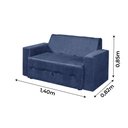Ver imagem 6 de Sofá-cama 2 Lugares Pratik 5000 Mamflex Azul Suede