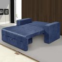 Ver imagem 4 de Sofá-cama 2 Lugares Pratik 5000 Mamflex Azul Suede