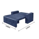 Ver imagem 7 de Sofá-cama 2 Lugares Pratik 5000 Mamflex Azul Suede