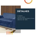 Ver imagem 5 de Sofá-cama 2 Lugares Pratik 5000 Mamflex Azul Suede