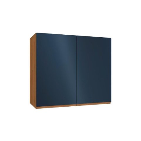 Aereo 2 Portas de 80 Cm R644 Linha Ciela Kappesberg - Canela/azul Profundo
