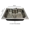 Kit Cuba Gourmet para Cozinha Aço Inox 304 + Torneira + Acessórios + Tabua - 2