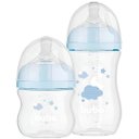 Ver imagem 1 de Kit 2 Mamadeira Easy Flow Nuvem Azul 120ml e 270ml Anticolica Buba