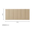 Ver imagem 4 de Painel Cabeceira Box Casal Duana Estofada Dobrável Fixação Parede Design Moderno - Bege
