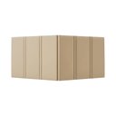 Ver imagem 5 de Painel Cabeceira Box Casal Duana Estofada Dobrável Fixação Parede Design Moderno - Bege