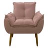 Poltrona Decorativa Sala de Estar Escritório Quarto Prime: Rosa - 1