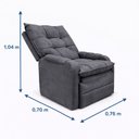 Ver imagem 5 de Poltrona Cadeira do Papai Safira Reclinavel Veludo - Sofatec