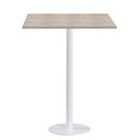 Ver imagem 1 de Mesa Pisa Beta Bistrô Fratini 107,50cm (a) Disco Redondo Branco Tampo Mdp Quadrado Castanheira 80cm