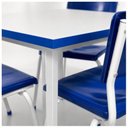 Ver imagem 3 de Conjunto Quadrado c/ 04 Cadeiras Cor Azul - Tampo MDF Branco - Infantil 02 a 06 Anos - Mr Plast - 41