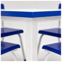 Ver imagem 2 de Conjunto Quadrado c/ 04 Cadeiras Cor Azul - Tampo MDF Branco - Infantil 02 a 06 Anos - Mr Plast - 41