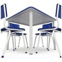 Ver imagem 6 de Conjunto Quadrado c/ 04 Cadeiras Cor Azul - Tampo MDF Branco - Infantil 02 a 06 Anos - Mr Plast - 41