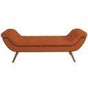 Ver imagem 5 de Kit Cabeceira Cama Box Casal 195 Cm Madrid com Puff Recamier Santorini P05 Bouclê Terracota - Lyam D