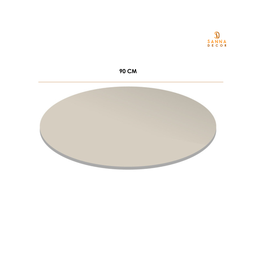 Bandeja Giratória Centro de Mesa Madeira 90 Cm Off White - 10