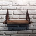 Ver imagem 6 de Kit 3 Prateleiras Rustica de Madeira Maciça tratada 40x15cm com alça Marrom para sala cozinha