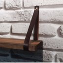 Ver imagem 7 de Kit 3 Prateleiras Rustica de Madeira Maciça tratada 40x15cm com alça Marrom para sala cozinha