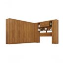 Ver imagem 5 de Guarda Roupa Casal Modulado de Canto 13 Portas de Bater 4 Gavetas MDP Cinamomo Multimóveis 316cm
