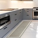 Ver imagem 2 de Tapete/Passadeira Antiderrapante 50x1,4m Multi Square Gold/Bege Kacyumara - Casa k