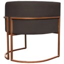 Ver imagem 5 de Poltrona Decorativa Recepção Luna Suede Cores Base de Ferro Bronze